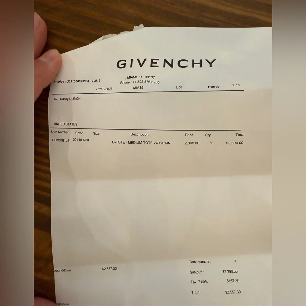 Givenchy Black G-Tote w/ Chain - Picture 11 of 11